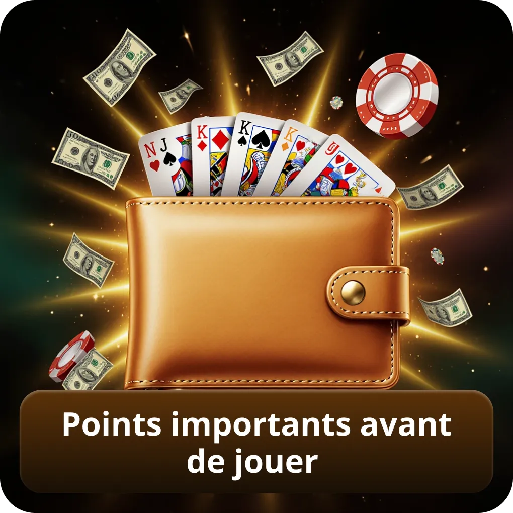 Points importants avant de jouer