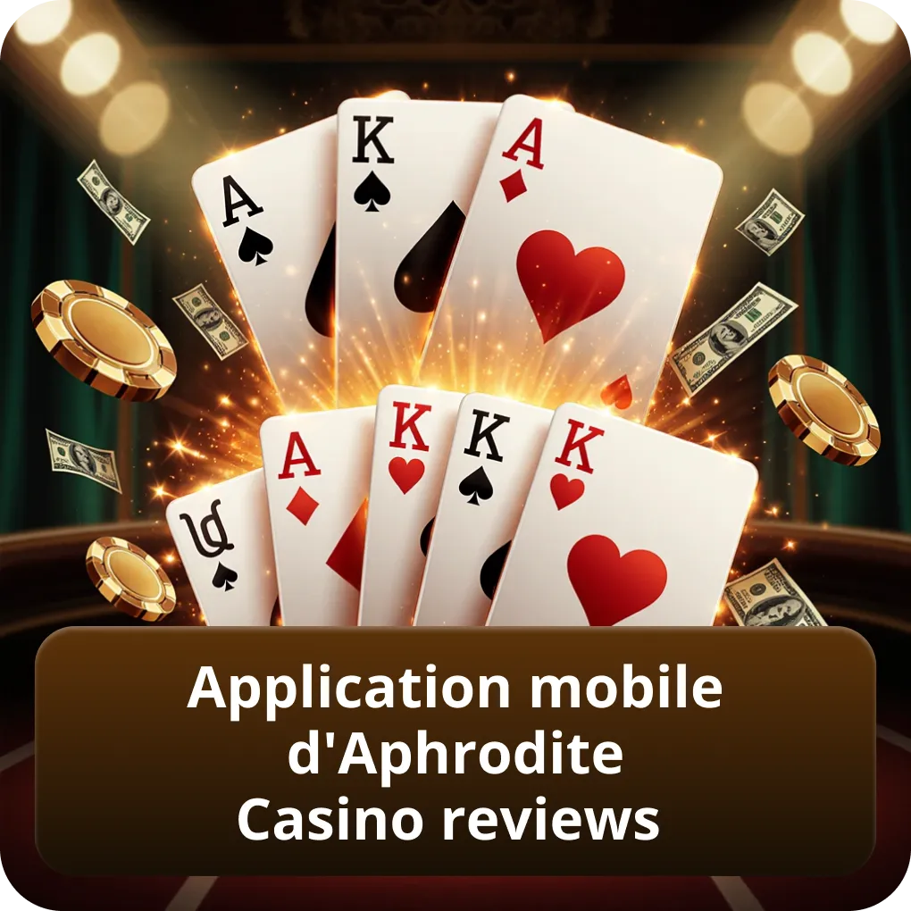 Application mobile d'Aphrodite Casino reviews